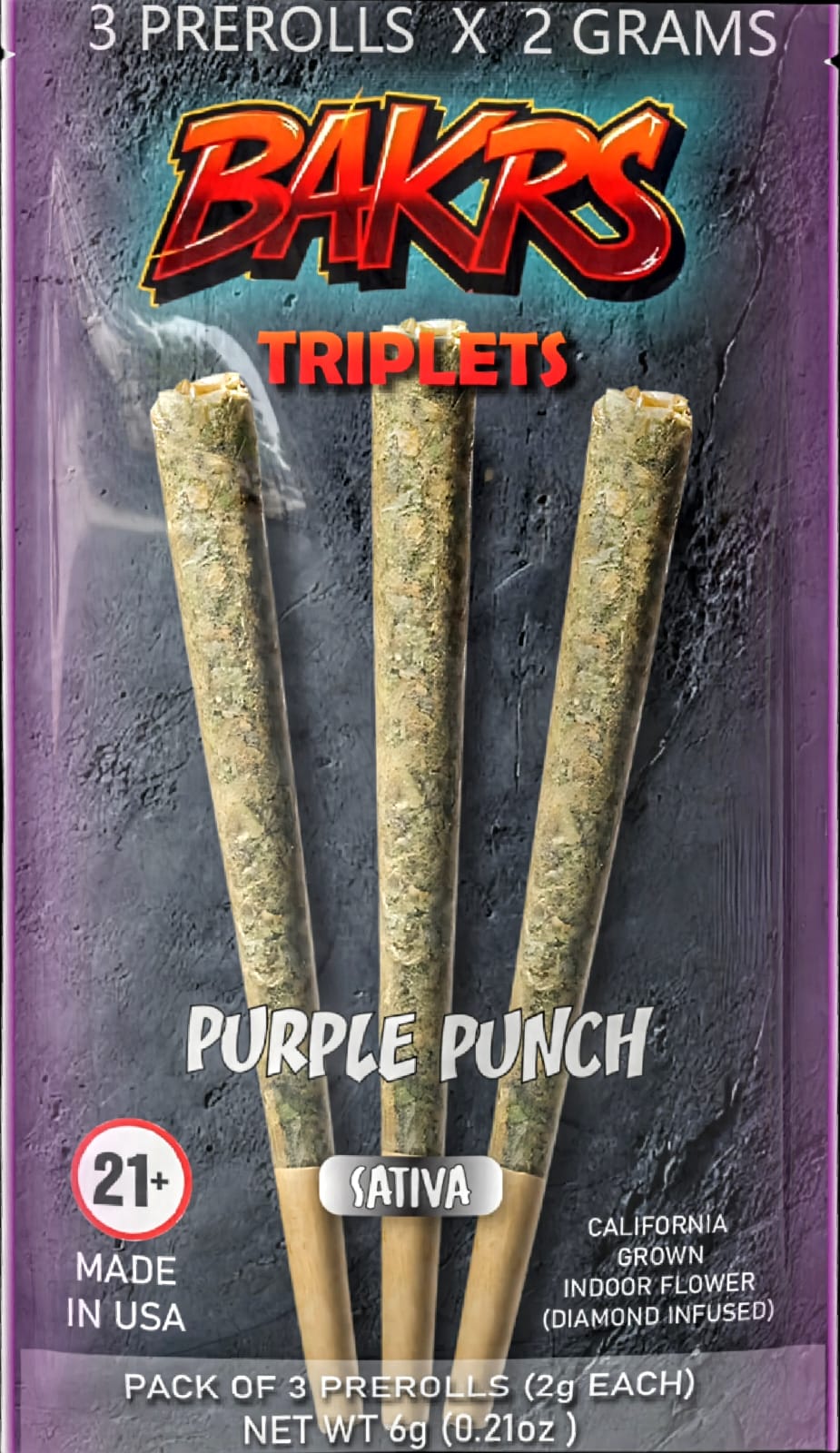 Bakrs Prerolls Triplets (2gr each) - 10 packs Qty per pack 3