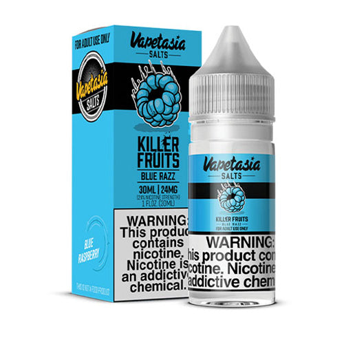 Vapetasia (LIQ Salt)(30mL) Killter Fruits TFN - Qty per pack 1 Blue Razz 24mg