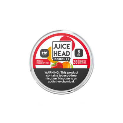 Juice Head (DSPLY 5pc)(Nic Pouch)(20ct Can) ZTN - Qty per pack 1 Mango Strawberry Mint 12mg (SAS)