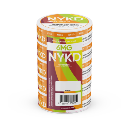 NYKD Pouches (DSPLY 5pc)(Nic Pouch)(20ct Can) - Qty per pack 1 Citrus Ice 06mg (SAS)