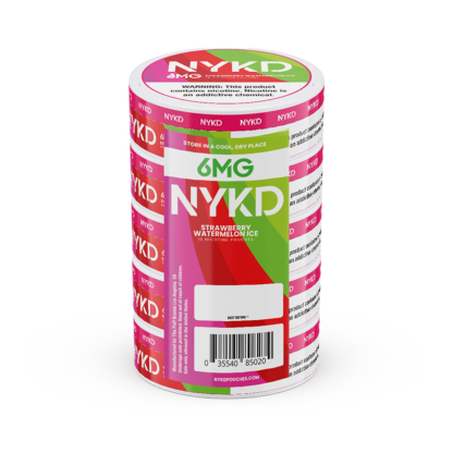 NYKD Pouches (DSPLY 5pc)(Nic Pouch)(20ct Can) - Qty per pack 1 Strawberry Watermelon Ice 06mg (SAS)