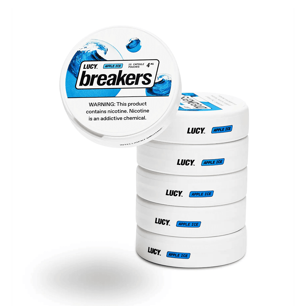 Lucy Breakers (DSPLY 5pc)(Nic Capsule Pouch)(15ct Can) - Qty per pack 5 Apple Ice 08mg (SAS)