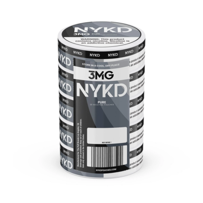 NYKD Pouches (DSPLY 5pc)(Nic Pouch)(20ct Can) - Qty per pack 1 Pure 03mg (SAS)