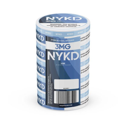 NYKD Pouches (DSPLY 5pc)(Nic Pouch)(20ct Can) - Qty per pack 1 Vibe 03mg (SAS)