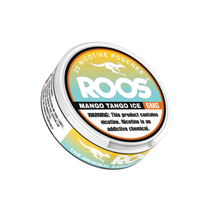 Roos (DSPLY 5pc)(Nic Pouch)(25ct Can) - Qty per pack 1 Mango Tango Ice 06mg (SAS)