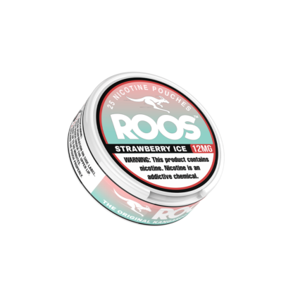 Roos (DSPLY 5pc)(Nic Pouch)(25ct Can) - Qty per pack 1 Strawberry Ice 12mg (SAS)