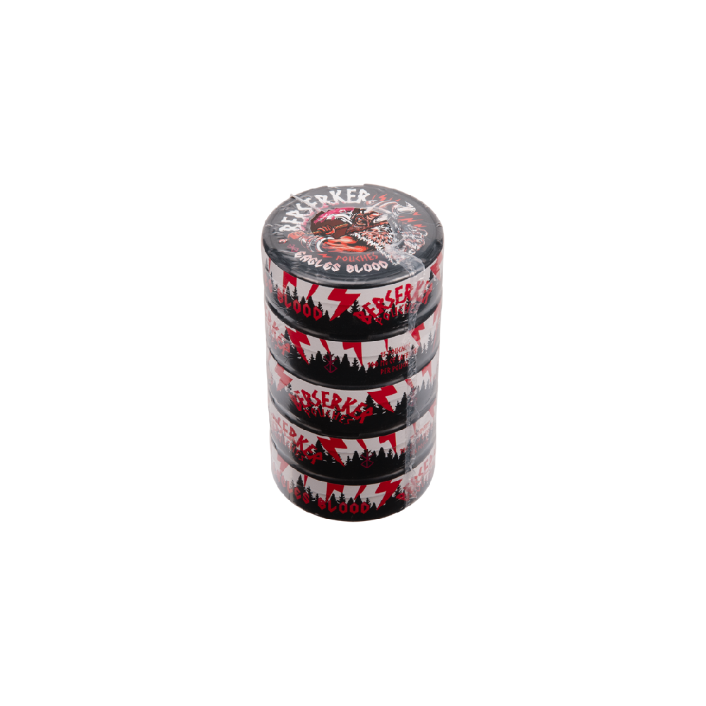 Berserker (DSPLY 5pc)(Caffeine Pouch)(15ct Can) - Qty per pack 5 Eagle's Blood (SAS)