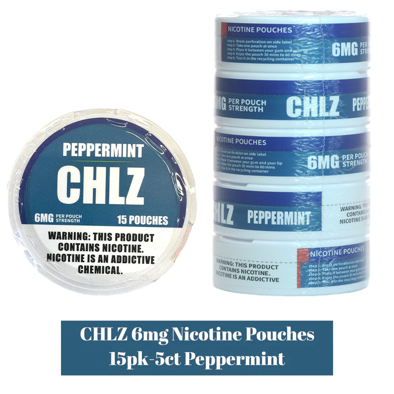 CHLZ 6MG Nic Pouches (DSPLY 5pc) (15 Pouches per Can) - Qty per pack 1