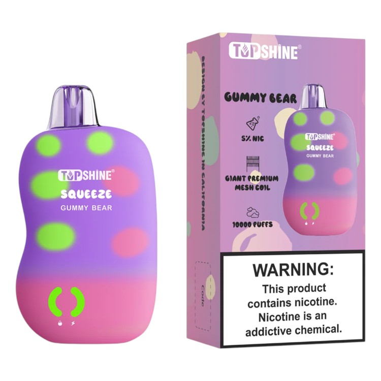 Top Shine Squeeze | 5% | (10000 Puffs) - 10 per Pack