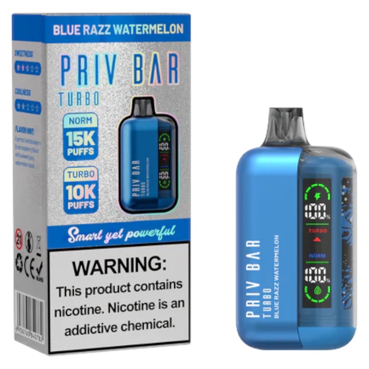 Priv Bar Turbo (Dispo) (15000Puff)(16mL)  -  Qty per pack 5