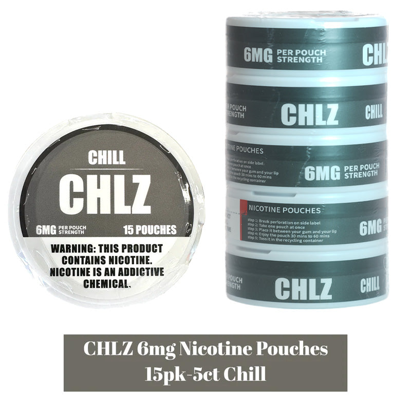 CHLZ 6MG Nic Pouches (DSPLY 5pc) (15 Pouches per Can)  -  Qty per pack 1