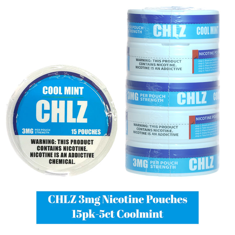 CHLZ 3MG Nic Pouches (DSPLY 5pc) (15 Pouches per Can)  -  Qty per pack 1