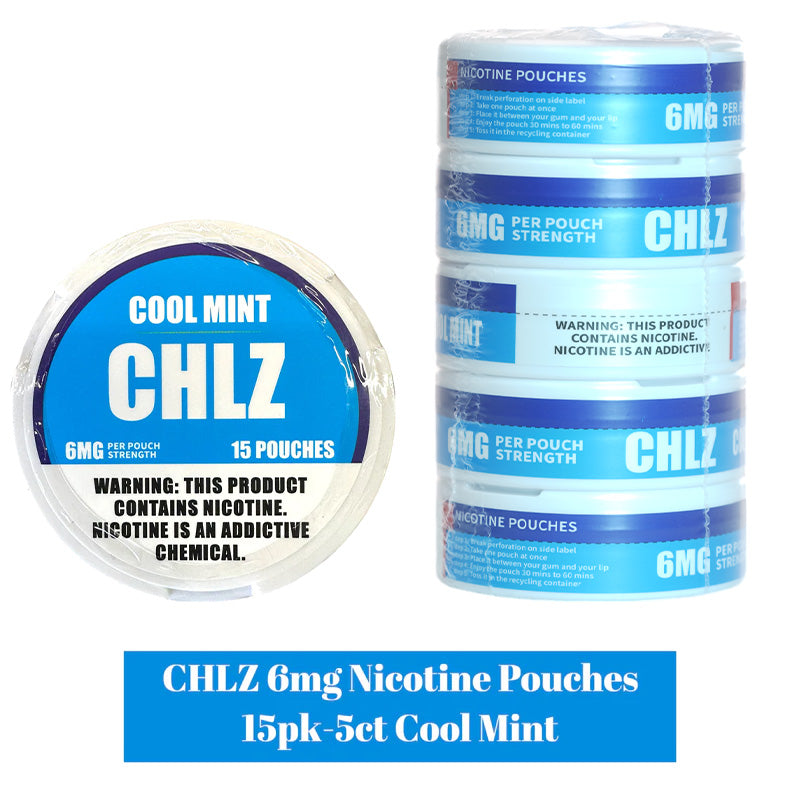 CHLZ 6MG Nic Pouches (DSPLY 5pc) (15 Pouches per Can)  -  Qty per pack 1