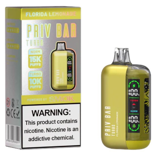 Priv Bar Turbo (Dispo) (15000Puff)(16mL)  -  Qty per pack 5
