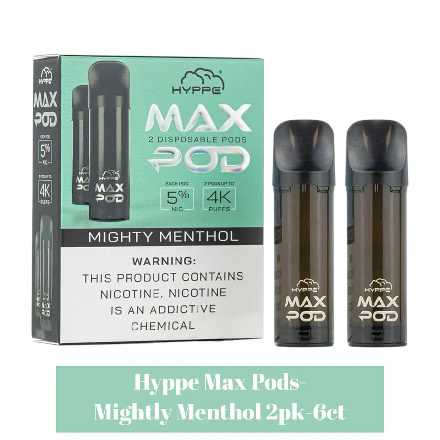 Hyppe Max Pods Disposable Pods 5% Nicotine 2 Pods (6 Packs)