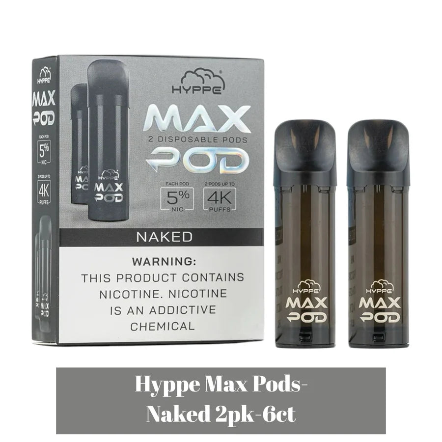 Hyppe Max Pods Disposable Pods 5% Nicotine 2 Pods (6 Packs)