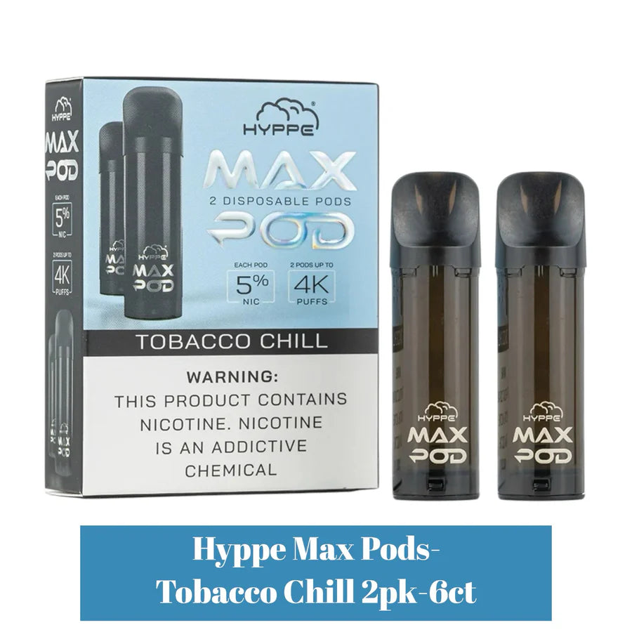 Hyppe Max Pods Disposable Pods 5% Nicotine 2 Pods (6 Packs)