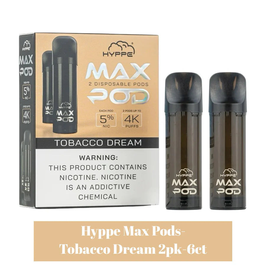 Hyppe Max Pods Disposable Pods 5% Nicotine 2 Pods (6 Packs)