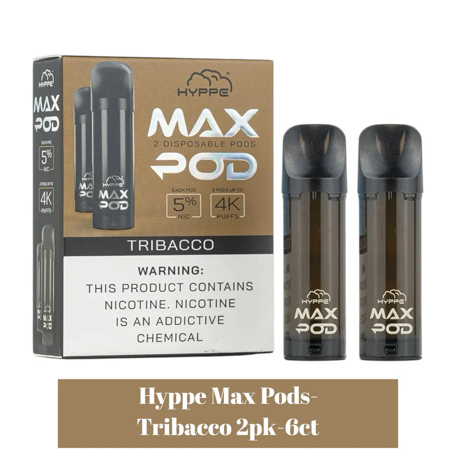 Hyppe Max Pods Disposable Pods 5% Nicotine 2 Pods (6 Packs)