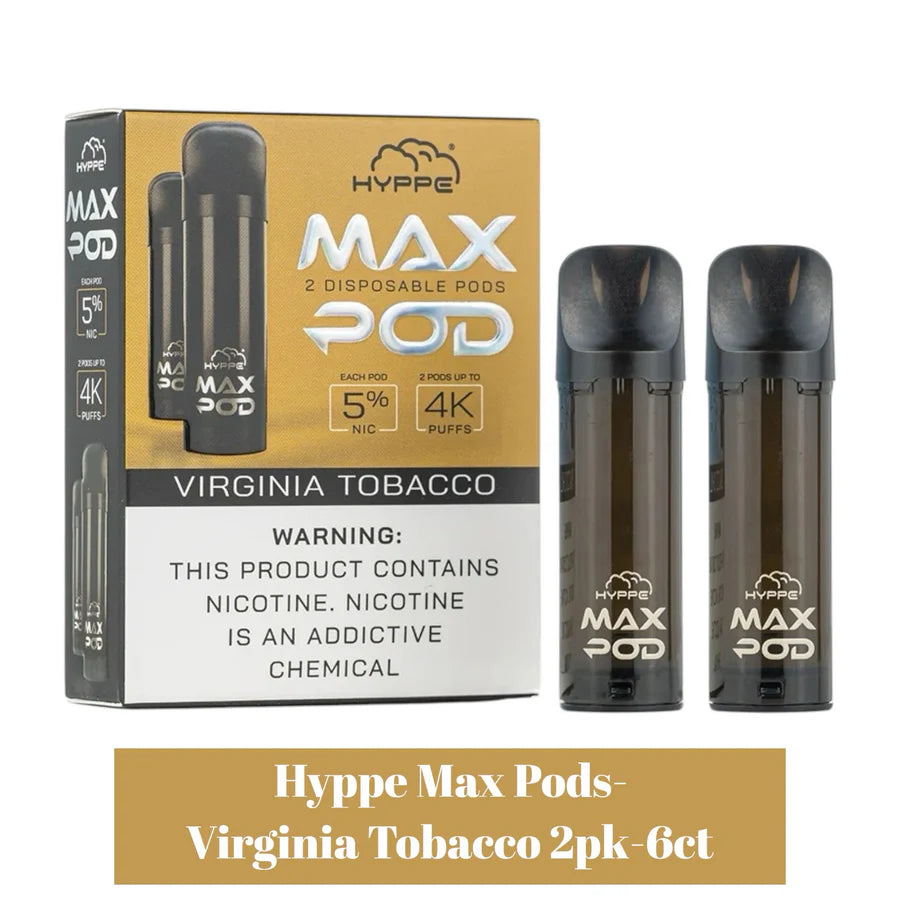 Hyppe Max Pods Disposable Pods 5% Nicotine 2 Pods (6 Packs)