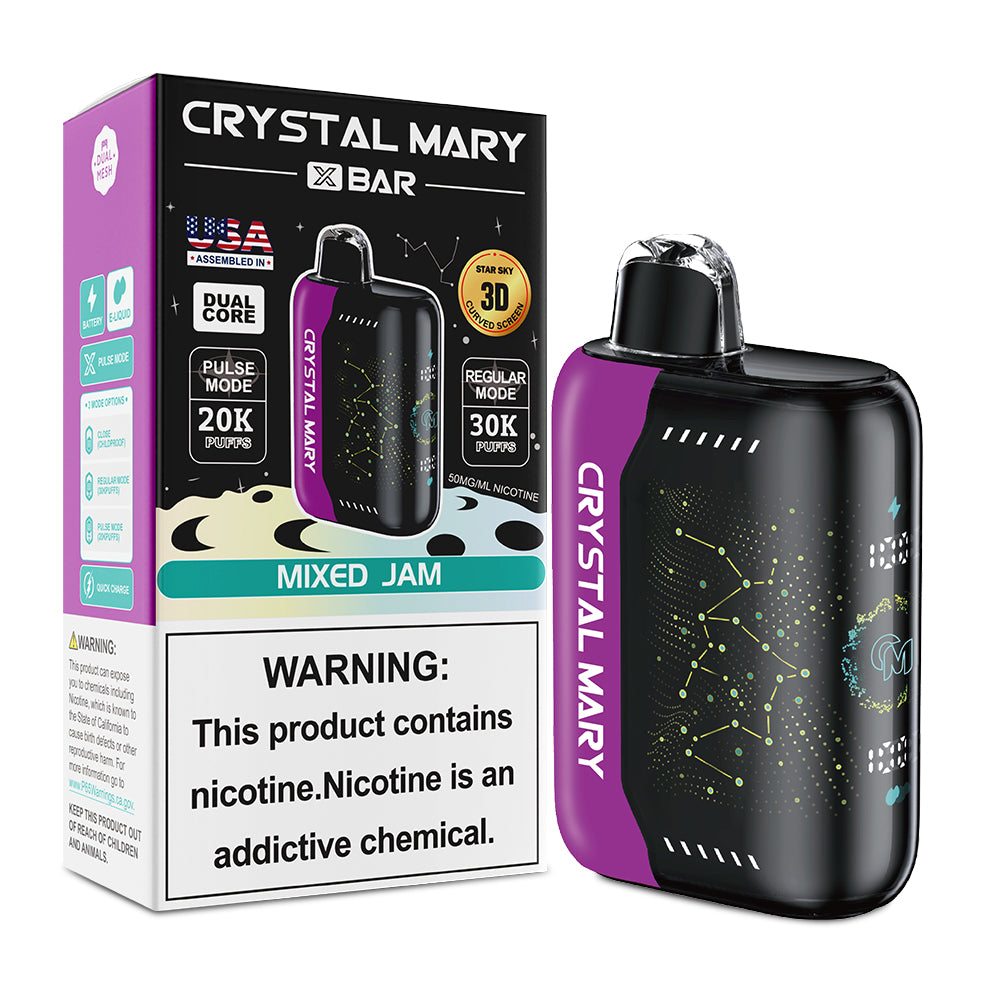 Crystal Mary Pulse X 30K | 5% | (30000 Puff)  -  Qty per pack 5