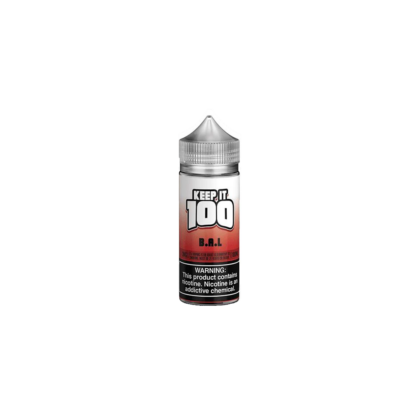 Keep It 100 (LIQ FB)(100mL) TF-Nic  -  Qty per pack 1 B.A.L (Berry Au Lait) 00mg