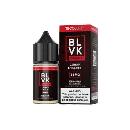 BLVK (LIQ Salt)(30mL)  -  Qty per pack 1 Bold Tobacco (Cuban Cigar) 35mg