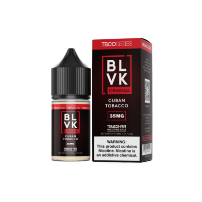 BLVK (LIQ Salt)(30mL)  -  Qty per pack 1 Bold Tobacco (Cuban Cigar) 35mg