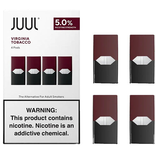 JUUL (Liq Pod)(4-Pack)  -  Qty per pack 1 Virginia Tobacco 50mg