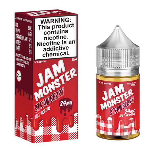 Jam Monster (LIQ Salt)(30mL) Jam  -  Qty per pack 1 Strawberry Jam 24mg