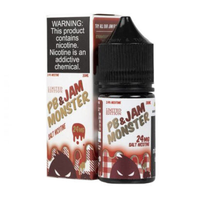 Jam Monster (LIQ Salt)(30mL) Jam  -  Qty per pack 1 Strawberry PB&J 24mg