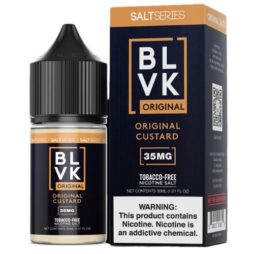 BLVK (LIQ Salt)(30mL)  -  Qty per pack 1 Original Custard (Vanilla Custard) 35mg