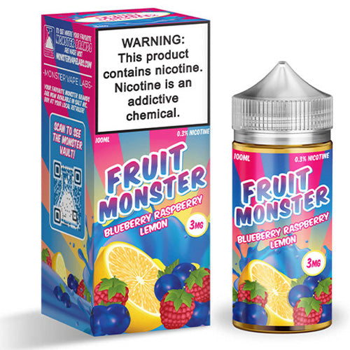 Jam Monster (LIQ FB)(100mL) Fruit  -  Qty per pack 1 Blueberry Raspberry Lemon 00mg