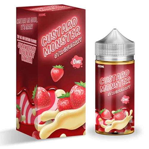 Jam Monster (LIQ FB)(100mL) Custard  -  Qty per pack 1 Strawberry Custard 00mg