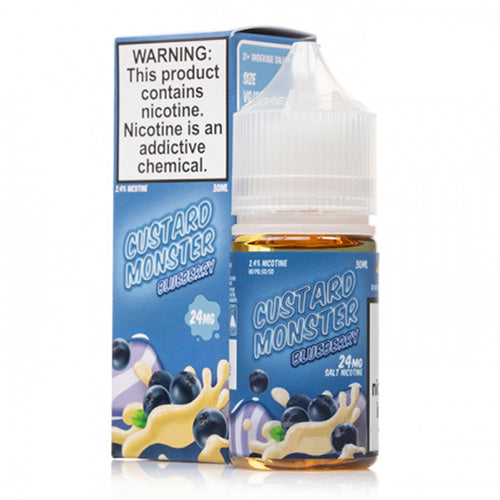 Jam Monster (LIQ Salt)(30mL) Custard  -  Qty per pack 1 Blueberry Custard 24mg