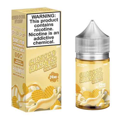 Jam Monster (LIQ Salt)(30mL) Custard  -  Qty per pack 1 Vanilla Custard 24mg