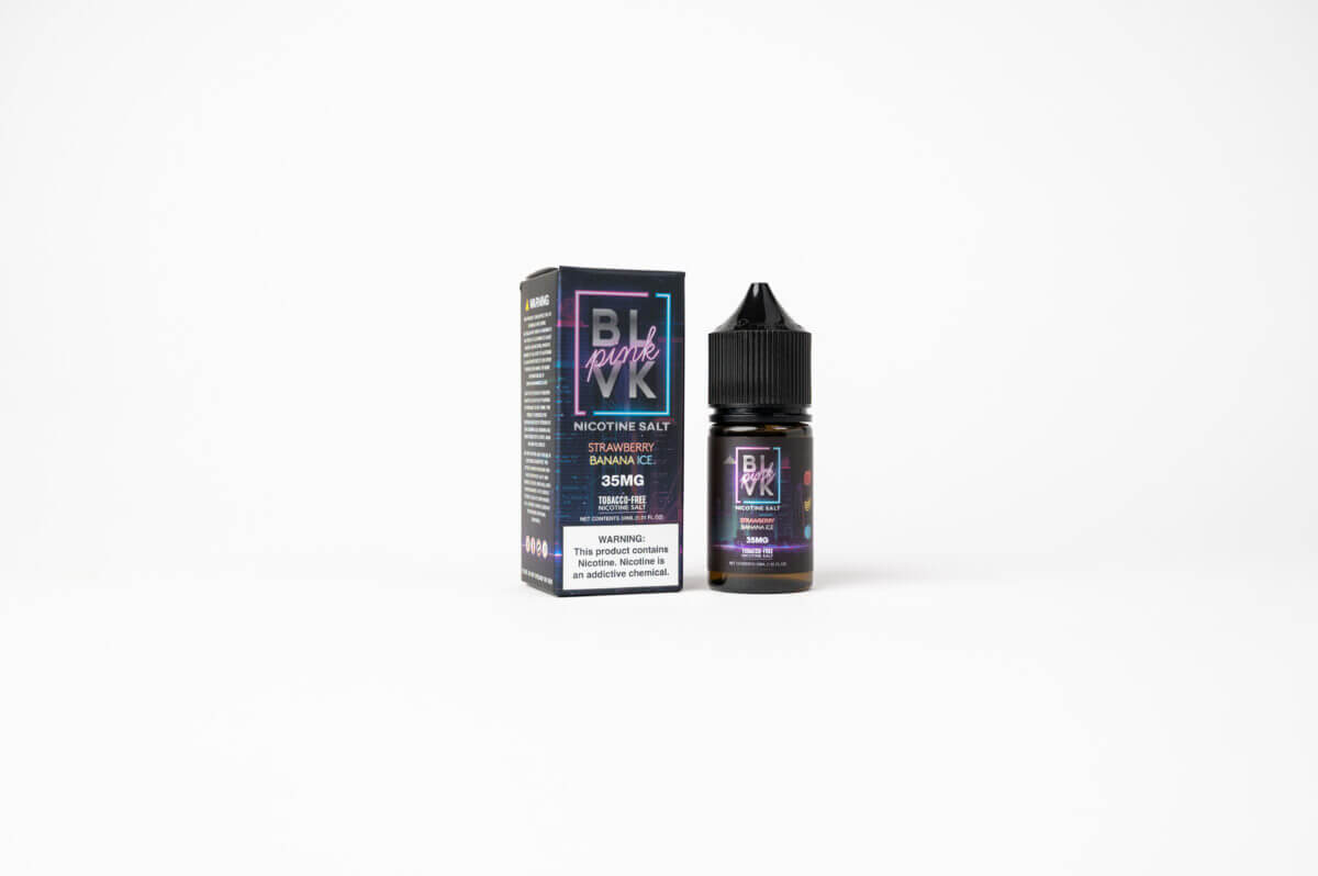 BLVK (LIQ Salt)(30mL) Pink  -  Qty per pack 1 Strawberry Banana Ice 50mg [Disc.]