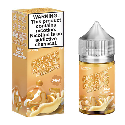 Jam Monster (LIQ Salt)(30mL) Custard  -  Qty per pack 1 Butterscotch 24mg