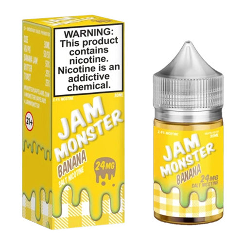 Jam Monster (LIQ Salt)(30mL) Jam  -  Qty per pack 1 Banana Jam 24mg