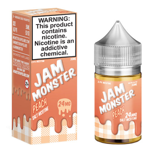 Jam Monster (LIQ Salt)(30mL) Jam  -  Qty per pack 1 Peach Jam 24mg