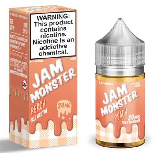 Jam Monster (LIQ Salt)(30mL) Jam  -  Qty per pack 1 Peach Jam 48mg