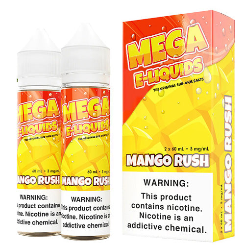 Mega (LIQ FB)(120mL; 60mL x2)  -  Qty per pack 1 Mango Rush 06mg