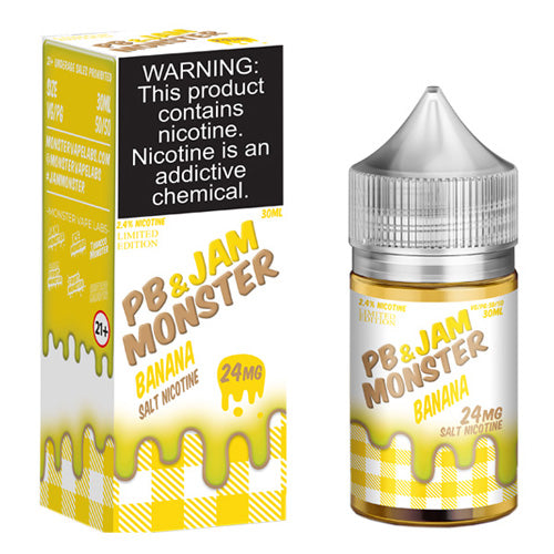 Jam Monster (LIQ Salt)(30mL) Jam  -  Qty per pack 1 Banana PB&J 24mg