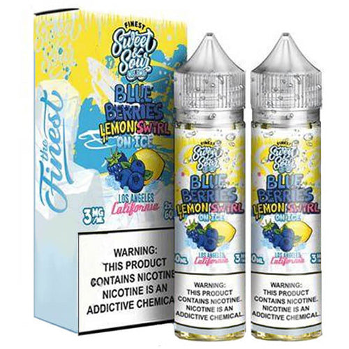 Finest (LIQ FB)(120mL; 60mL x2) Sweet & Sour  -  Qty per pack 1 Blueberries Lemon Swirl on Ice 03mg