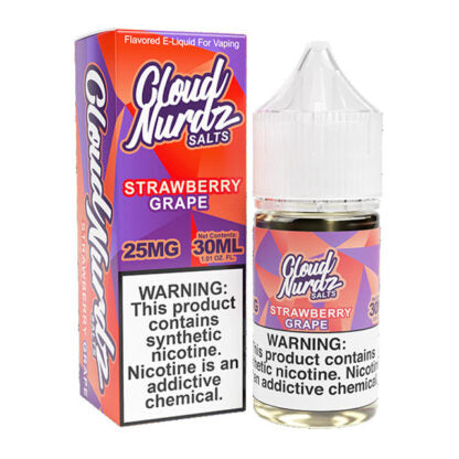 Cloud Nurdz (LIQ Salt)(30mL) TF-Nic  -  Qty per pack 1 Grape Strawberry 25mg