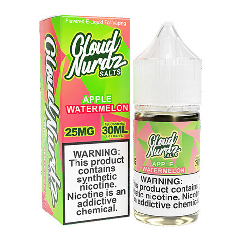 Cloud Nurdz (LIQ Salt)(30mL) TF-Nic  -  Qty per pack 1 Watermelon Apple 25mg