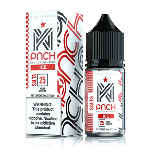 Khali Vapors (LIQ Salt)(30mL)  -  Qty per pack 1 Devil's Punchbowl Ice 25mg