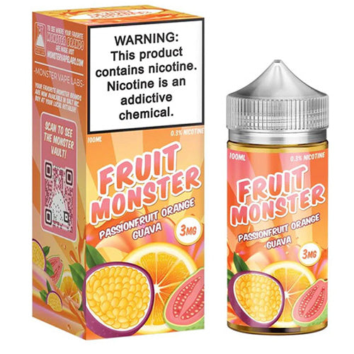 Jam Monster (LIQ FB)(100mL) Fruit  -  Qty per pack 1 Passionfruit Orange Guava 00mg