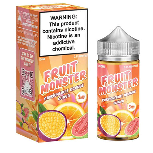 Jam Monster (LIQ FB)(100mL) Fruit  -  Qty per pack 1 Passionfruit Orange Guava 03mg