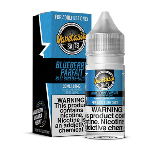 Vapetasia (LIQ Salt)(30mL)  -  Qty per pack 1 Blueberry Parfait 24mg